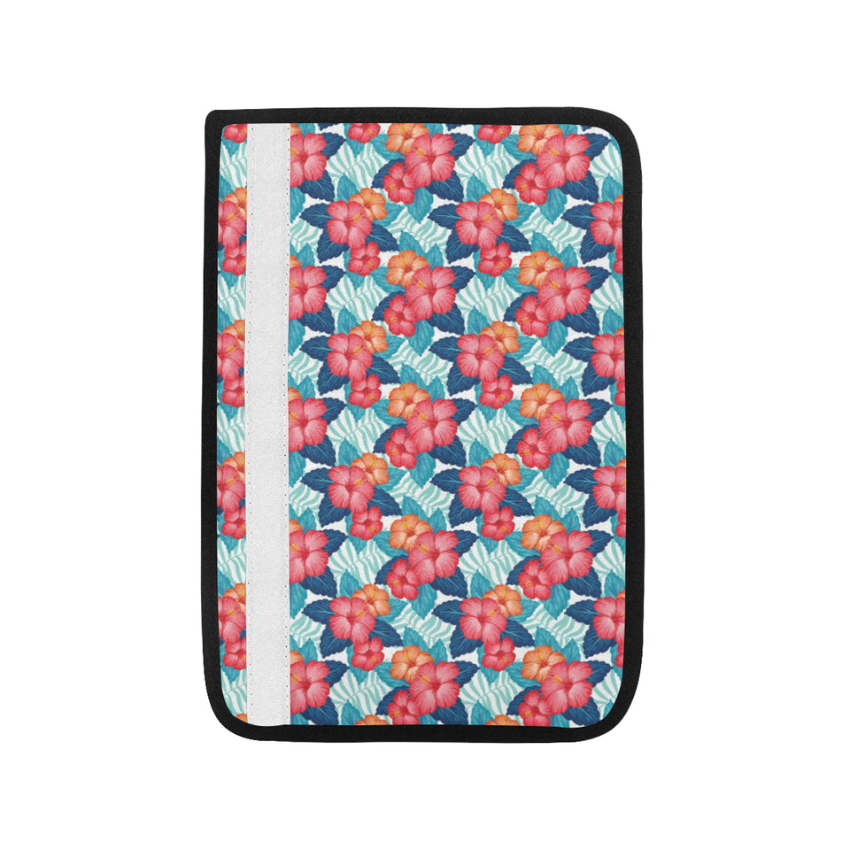 Hibiscus Pattern Print Design 05 Car Seat Belt Cover