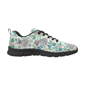 Koala Leaves Pattern Men's Sneakers Black