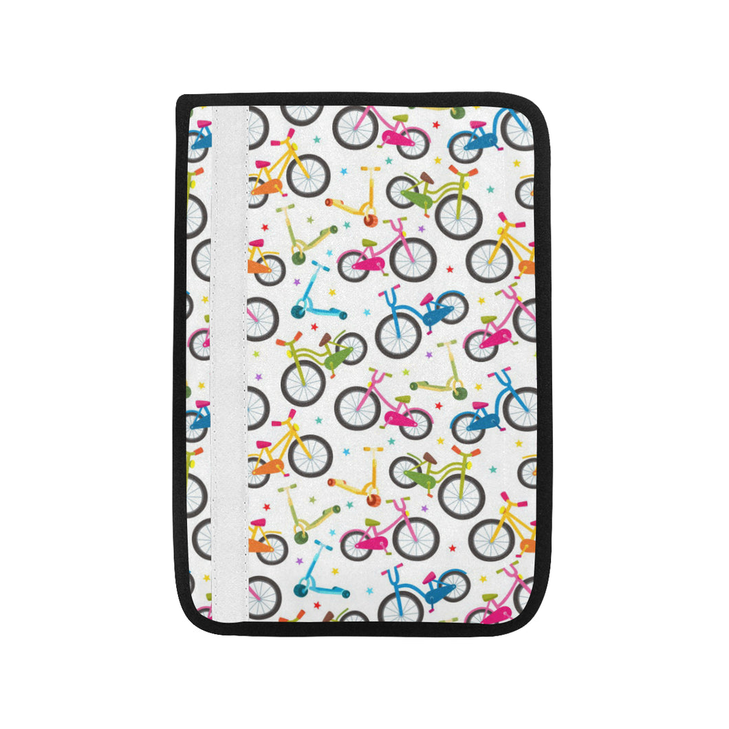 Bicycle Pattern Print Design 02 Car Seat Belt Cover