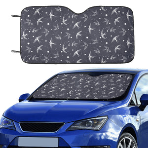 Swallow Pattern Print Design 02 Car Sun Shade