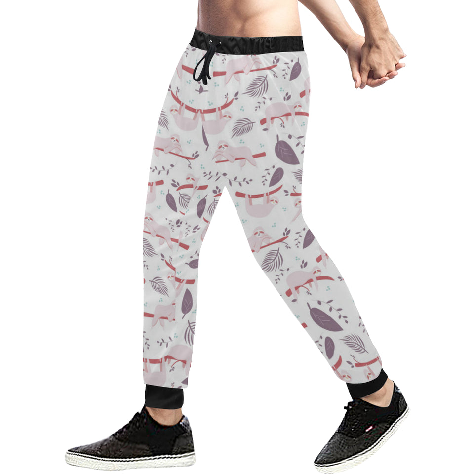 Sloth Leaves Pattern Unisex Casual Sweatpants