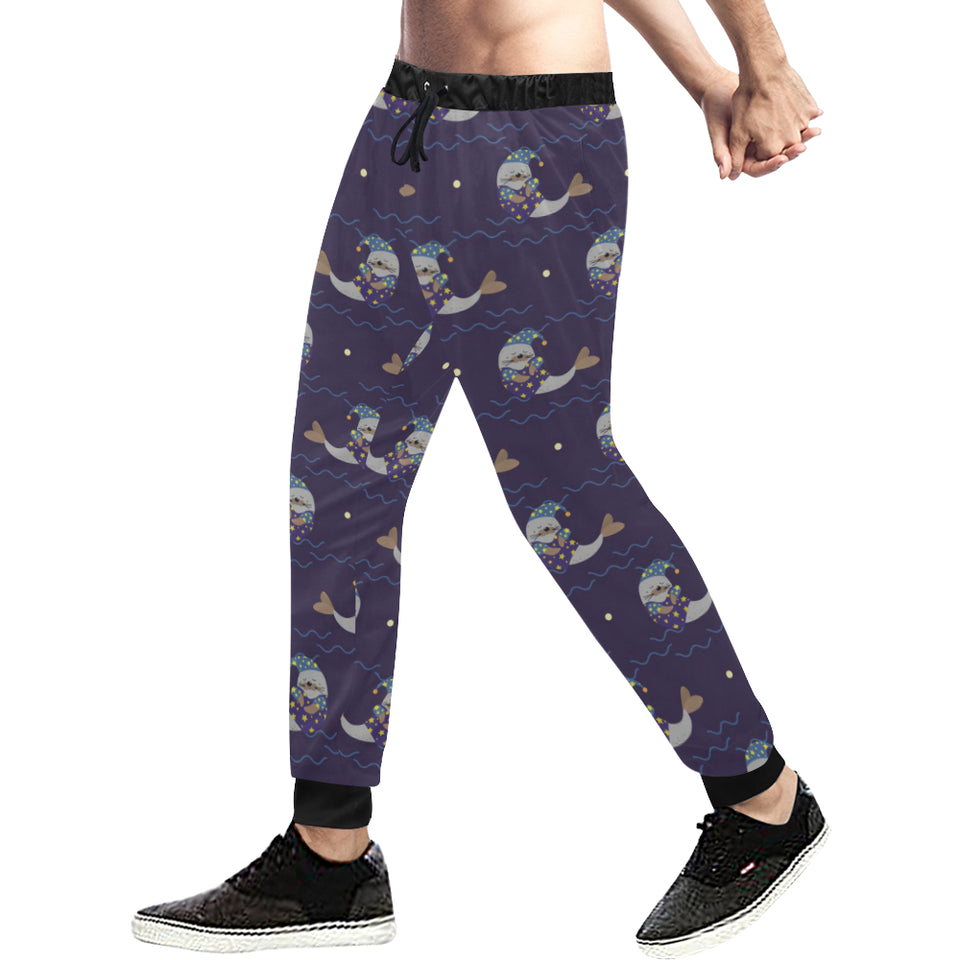 Sleeping Sea Lion Pattern Unisex Casual Sweatpants