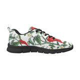 Chili Leaves Flower Pattern Men's Sneakers Black