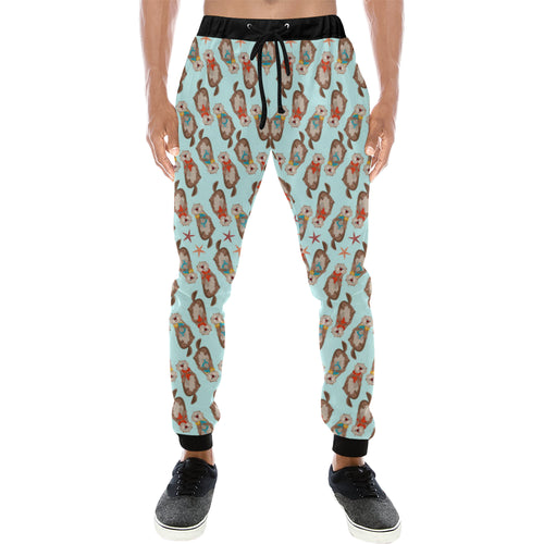 Otter Pattern Background Unisex Casual Sweatpants