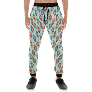 Otter Pattern Background Unisex Casual Sweatpants