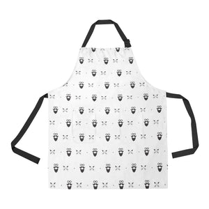 Mustache Beard Pattern Print Design 01 Adjustable Apron