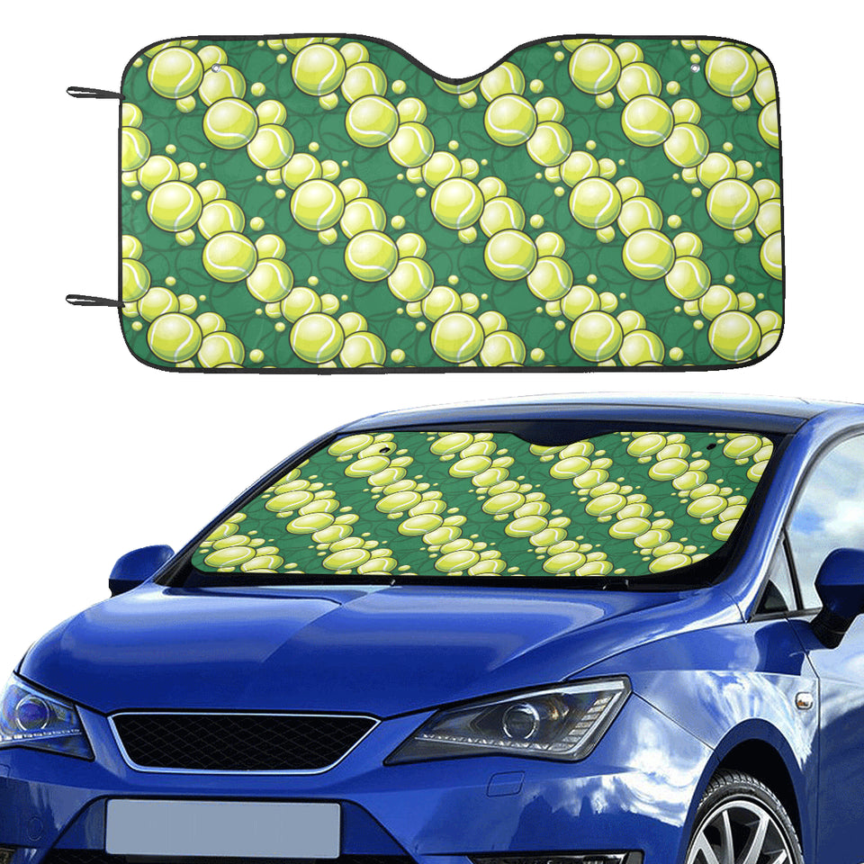 Tennis Pattern Print Design 04 Car Sun Shade