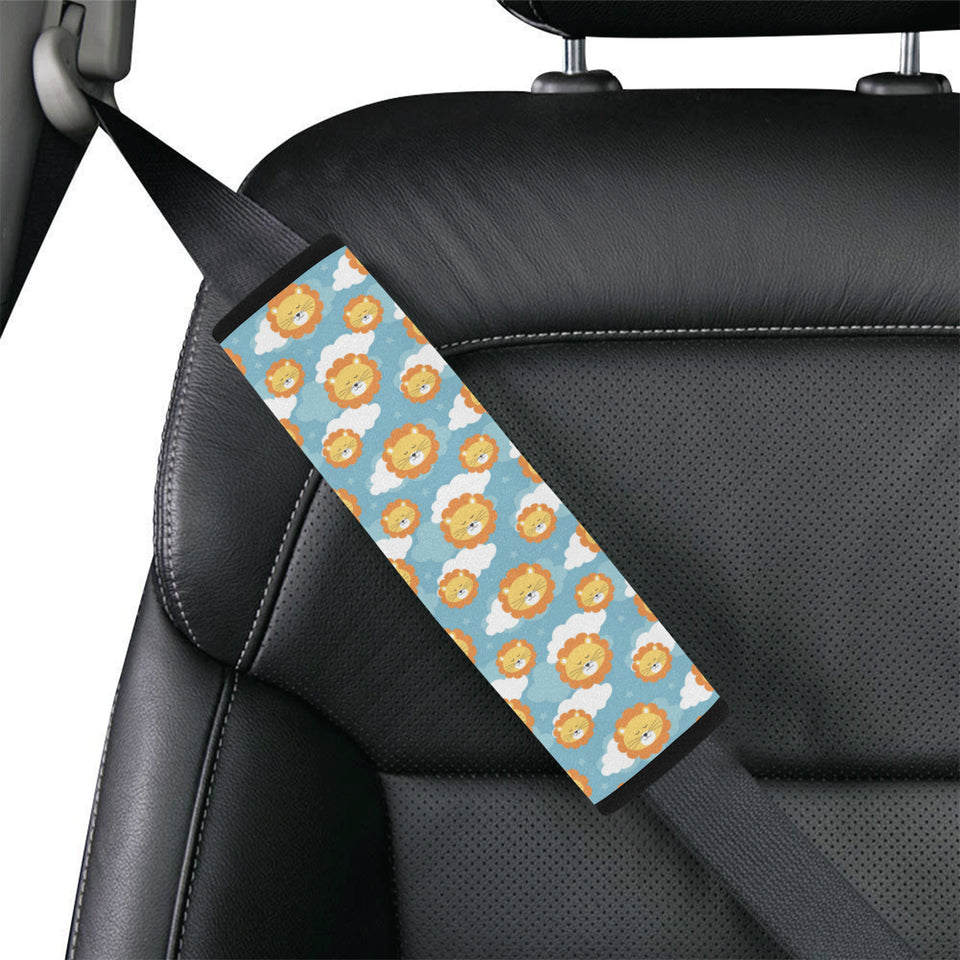 Lion Pattern Print Design 05 Car Seat Belt Cover