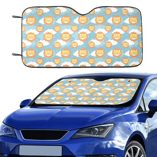 Lion Pattern Print Design 05 Car Sun Shade