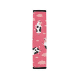 Cow Pattern Pink Background Car Seat Belt Cover