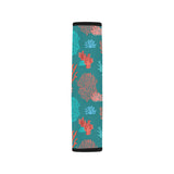 Coral Reef Pattern Print Design 04 Car Seat Belt Cover