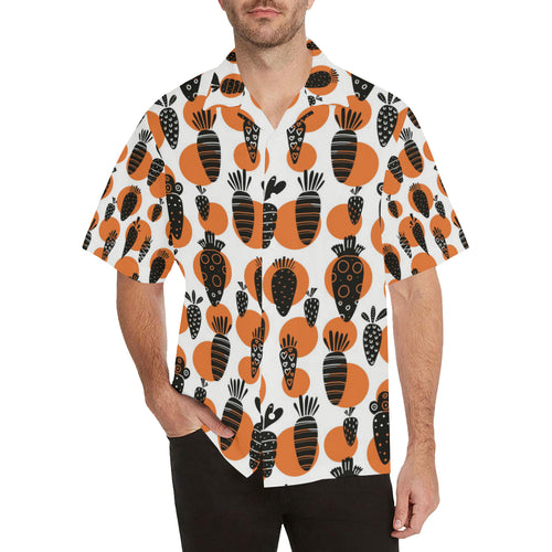 Carrot Pattern Print Design 02 Men's All Over Print Hawaiian Shirt (Model T58)