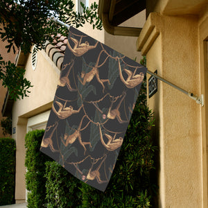 Monkey Pattern Black Background House Flag Garden Flag