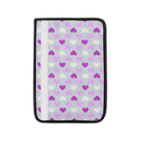 Heart Purple Pokka Dot Pattern Car Seat Belt Cover