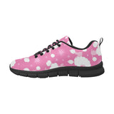 Poodle Pink Theme Pattern Men's Sneakers Black