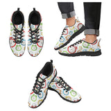 Colorful Clock Pattern Men's Sneakers Black