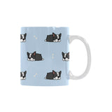 Sleep Boston Terrier Bone Pattern Classical White Mug (FulFilled In US)