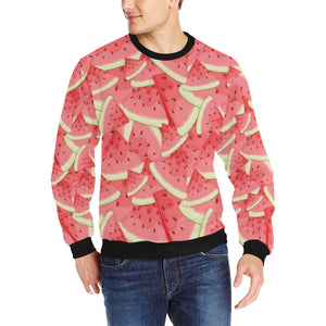 Watermelon Pattern Background Men's Crew Neck Sweatshirt