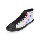 USA Star Pattern Men's High Top Canvas Shoes Black