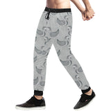 Swan Gray Pattern Unisex Casual Sweatpants