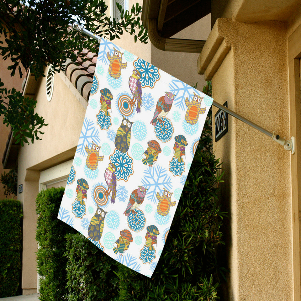 Owl Pattern House Flag Garden Flag