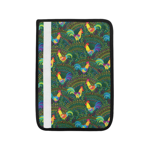 Rooster Chicken Pattern Theme Car Seat Belt Cover