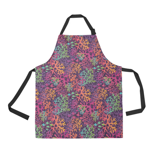 Coral Reef Pattern Print Design 03 Adjustable Apron