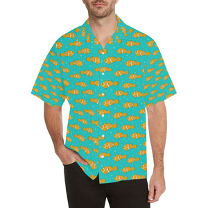 Clown Fish Pattern Print Design 02 Men's All Over Print Hawaiian Shirt (Model T58)