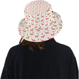 Pink Dachshund Pattern Unisex Bucket Hat