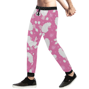 Poodle Pink Theme Pattern Unisex Casual Sweatpants