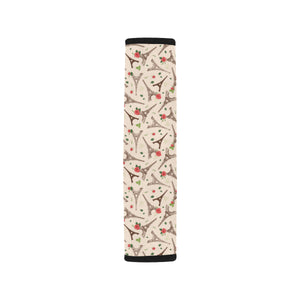 Eiffel Tower Pattern Print Design 03 Car Seat Belt Cover