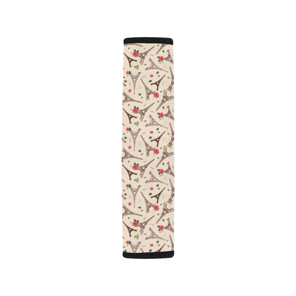 Eiffel Tower Pattern Print Design 03 Car Seat Belt Cover