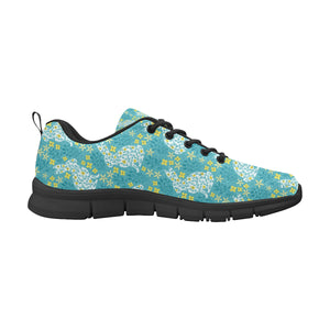 Rabbit Flower Theme Pattern Men's Sneakers Black