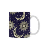 Moon Tribal Pattern Classical White Mug (FulFilled In US)