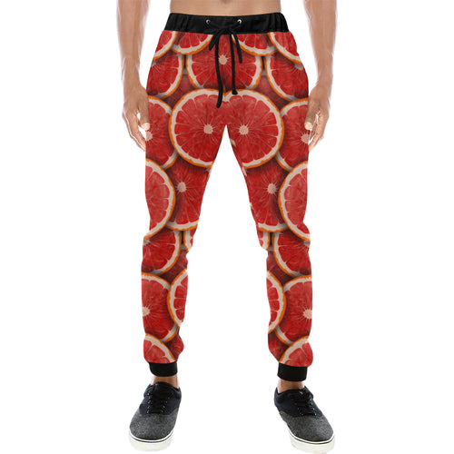 Sliced Grapefruit Pattern Background Unisex Casual Sweatpants