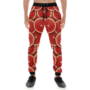 Sliced Grapefruit Pattern Background Unisex Casual Sweatpants