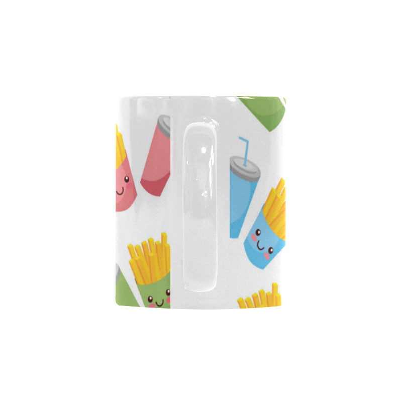 Colorful French Fries Pattern Classical White Mug (FulFilled In US)