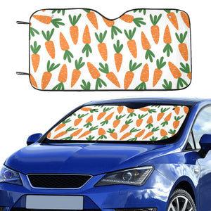 Carrot Pattern Print Design 05 Car Sun Shade