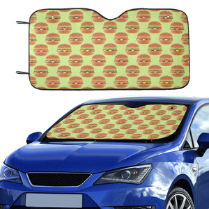 Hamburger Pattern Print Design 02 Car Sun Shade