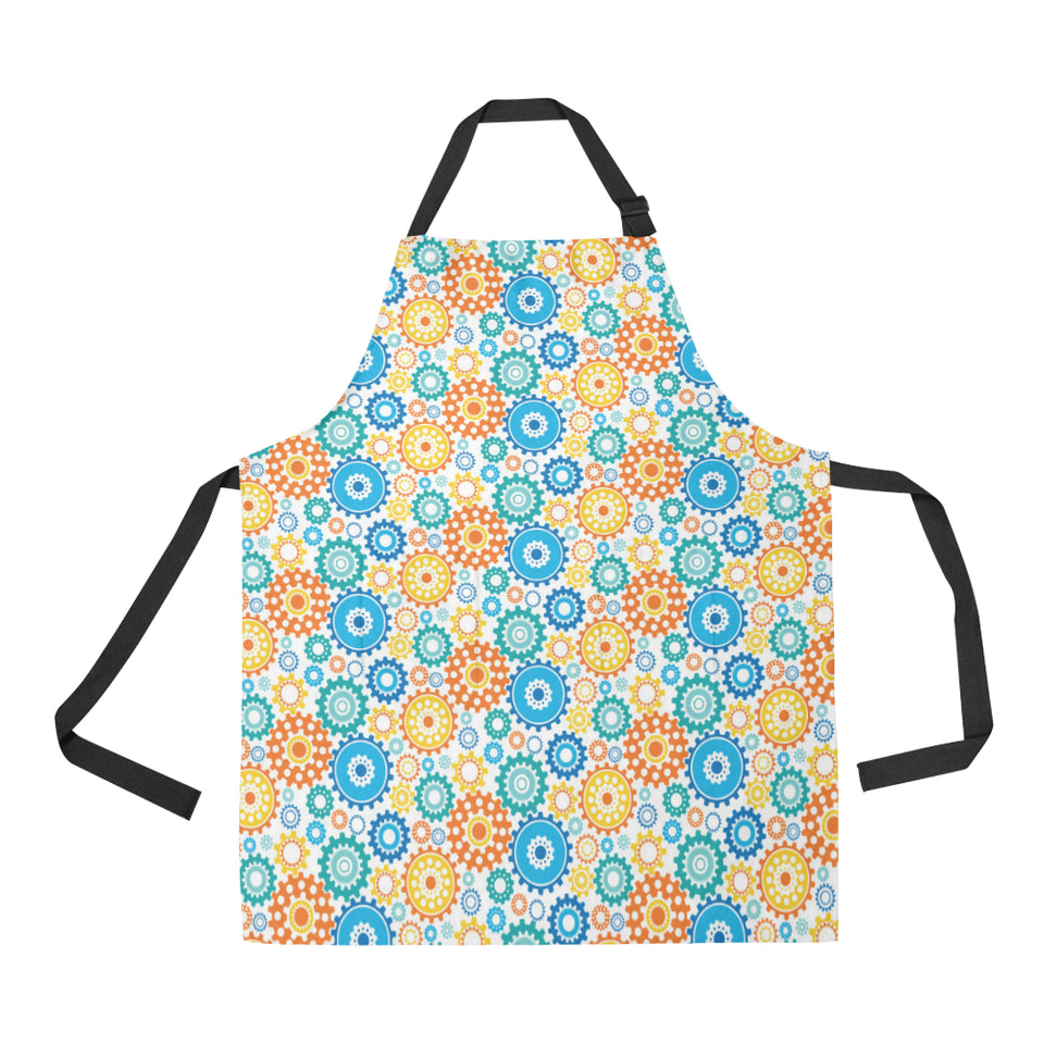 Gear Pattern Print Design 04 Adjustable Apron