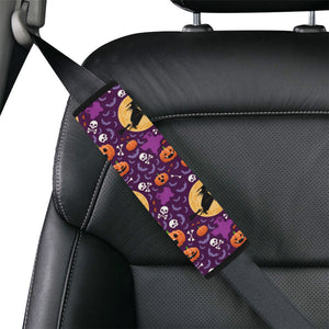 Halloween Pumpkin Witch Pattern Car Seat Belt Cover