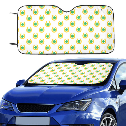 Horseshoes Pattern Print Design 03 Car Sun Shade