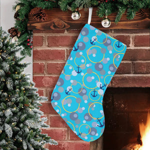 Anchor Circle Rope Pattern Christmas Stocking