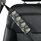 Hummingbird Pattern Print Design 05 Car Seat Belt Cover