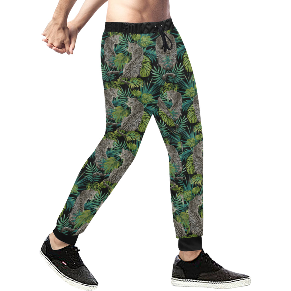 Leopard Leaves Pattern Unisex Casual Sweatpants