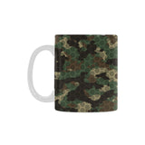 Green Camo Camouflage Honeycomb Pattern Classical White Mug (FulFilled In US)