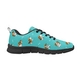 Cute Beagle Pattern Men's Sneakers Black