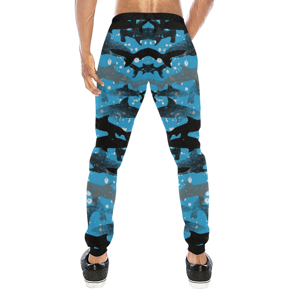 Shark Pattern Background Unisex Casual Sweatpants