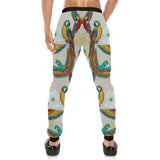 Parrot Flower Pattern Unisex Casual Sweatpants