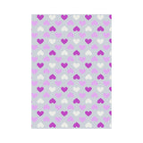 Heart Purple Pokka Dot Pattern House Flag Garden Flag